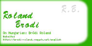 roland brodi business card