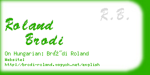 roland brodi business card